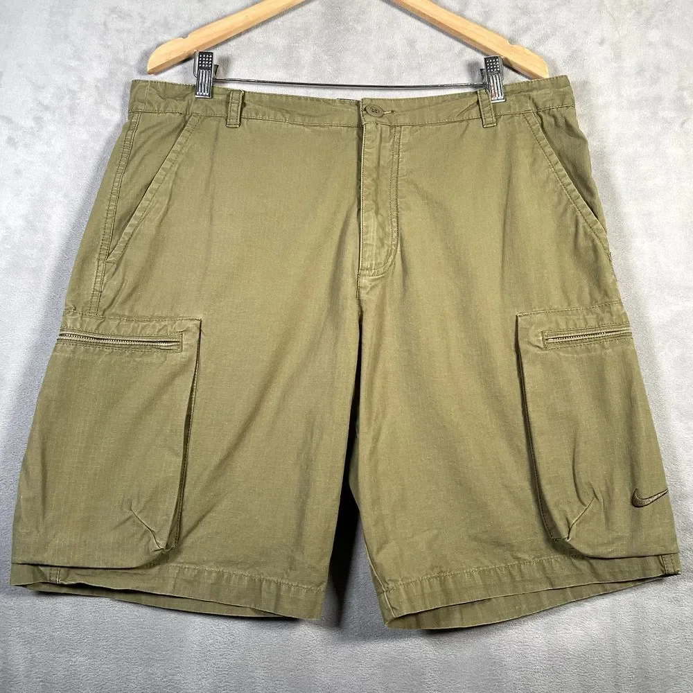 Nike Shorts Mens 36‎ Green Cargo Woven Ripstop Outdoor 10